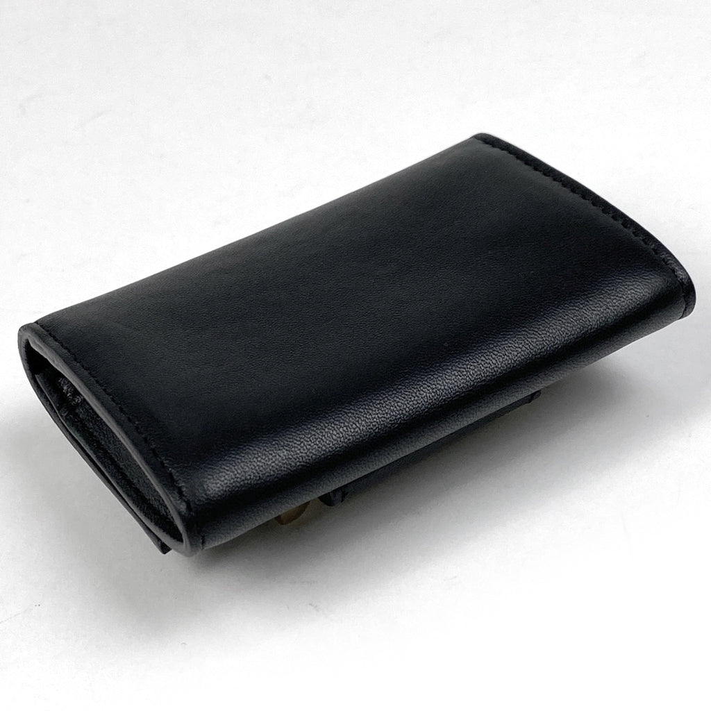 クロエ ロゴ カードケース リボンモチーフ カード入れ 名刺入れ カードケース レザー ブラック レディース 【中古】 brbag