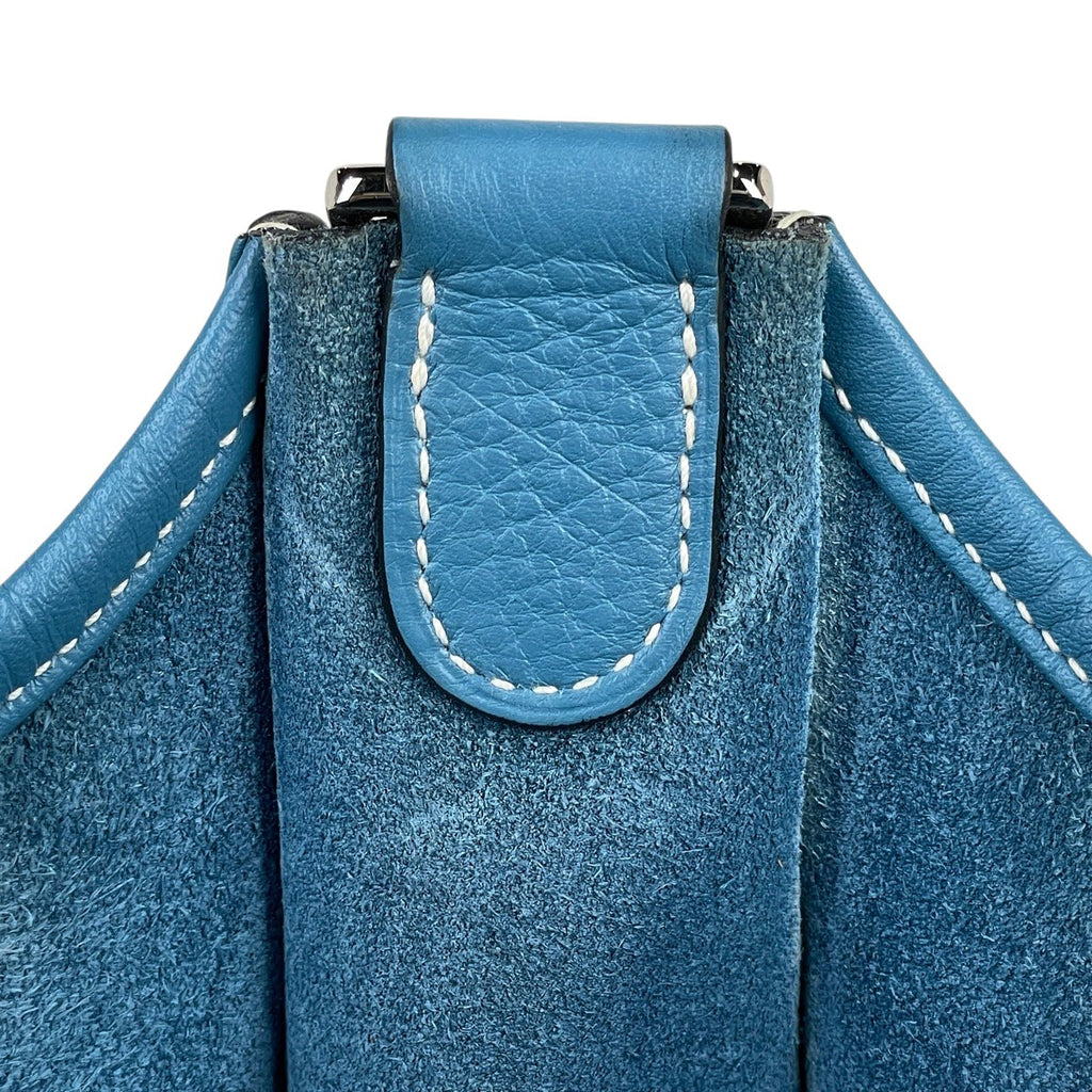 エルメス エヴリン 3 PM パンチング Hロゴ ショルダーバッグ トリヨンクレマンス ブルージーン □O レディース 【中古】brbag
