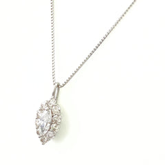 ダイヤモンド デザインネックレス プラチナ ペンダント メレダイヤ ネックレス Pt900 Pt850 ダイヤモンド レディース 【中古】nbjwl