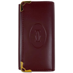 カルティエ マストライン 4連 キーケース ロゴ キーケース レザー ボルドー レディース 【中古】brbag