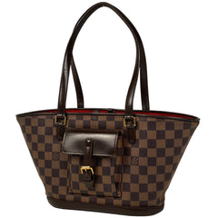 ルイ・ヴィトン マノスク PM ショルダーバッグ 肩掛け 台形型 ハンドバッグ ダミエ ブラウン N51121 レディース 【中古】brbag