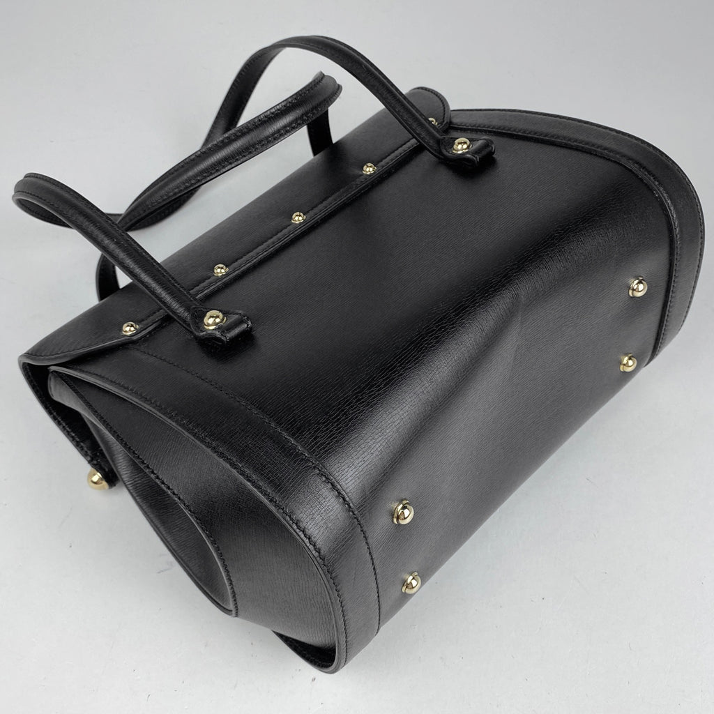 グッチ バンブー ハンドバッグ ハンドバッグ レザー ブラック 338989 レディース 【中古】brbag