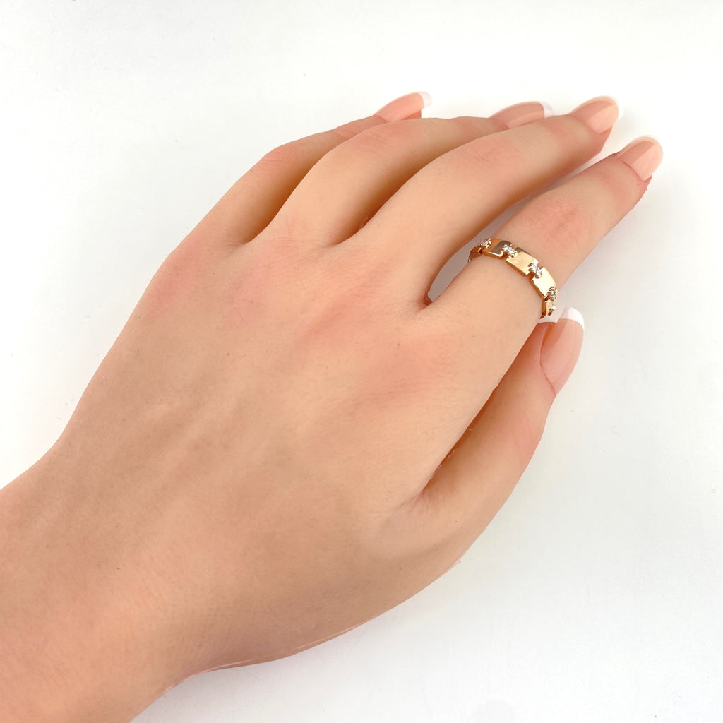 スタージュエリー メレダイヤ デザインリング PG ピンクゴールド 指輪 リング 12号 K18 ダイヤモンド レディース 【中古】brjwl