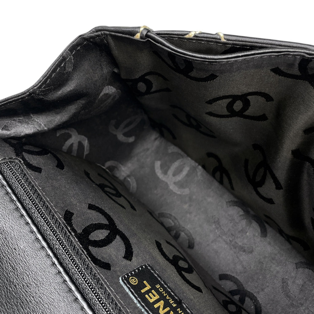 シャネル ワイルドステッチ ハンドバッグ ココマーク マトラッセ ハンドバッグ レザー ブラック レディース 【中古】brbag