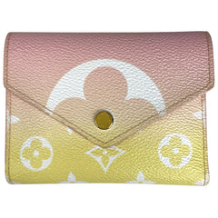 ルイ・ヴィトン ポルトフォイユ ヴィクトリーヌ モノグラム バイザプール グラデーション 三つ折り財布 モノグラム ローズクレール M80388 レディース 【中古】brbag