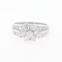 メレダイヤ デザインリング プラチナ 指輪 リング 9.5号 Pt900 ダイヤモンド レディース 【中古】nbjwl