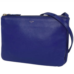 セリーヌ トリオ ショルダーバッグ スモール ショルダーバッグ レザー パープル レディース 【中古】brbag