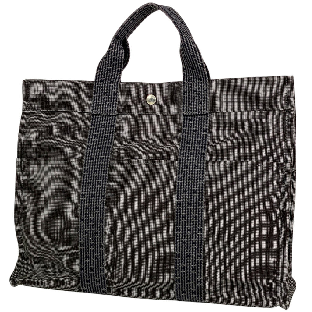 エルメス エールライン MM ハンドバッグ トートバッグ ナイロンキャンバス グレー レディース 【中古】brbag