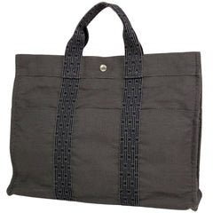 エルメス エールライン MM ハンドバッグ トートバッグ ナイロンキャンバス グレー レディース 【中古】brbag
