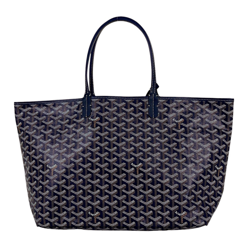 【在庫一掃】 ゴヤール サン ルイ PM ショルダーバッグ 総柄 リバーシブル トートバッグ コーティングキャンバス ネイビー レディース 【中古】 brbag