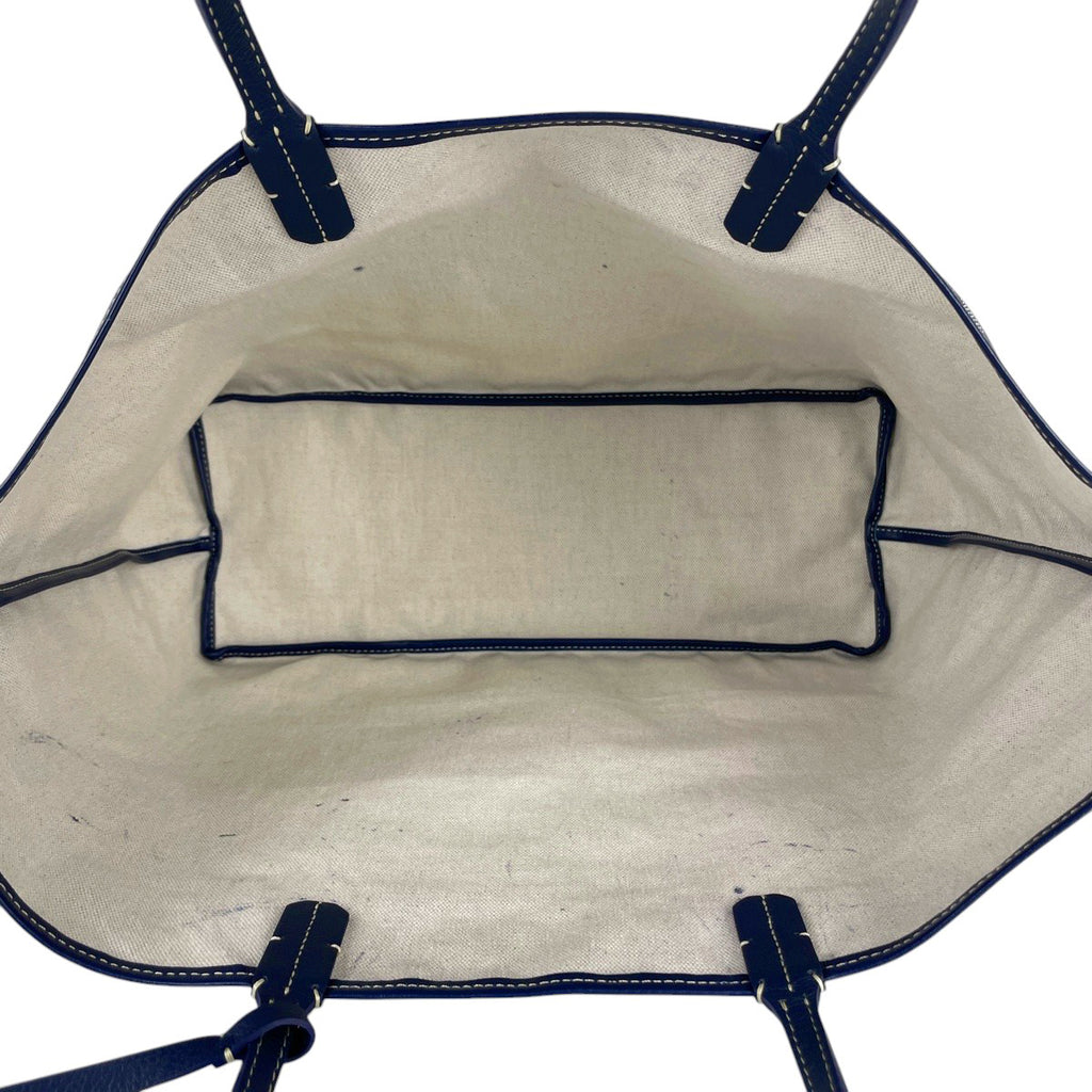 【在庫一掃】 ゴヤール サン ルイ PM ショルダーバッグ 総柄 リバーシブル トートバッグ コーティングキャンバス ネイビー レディース 【中古】 brbag