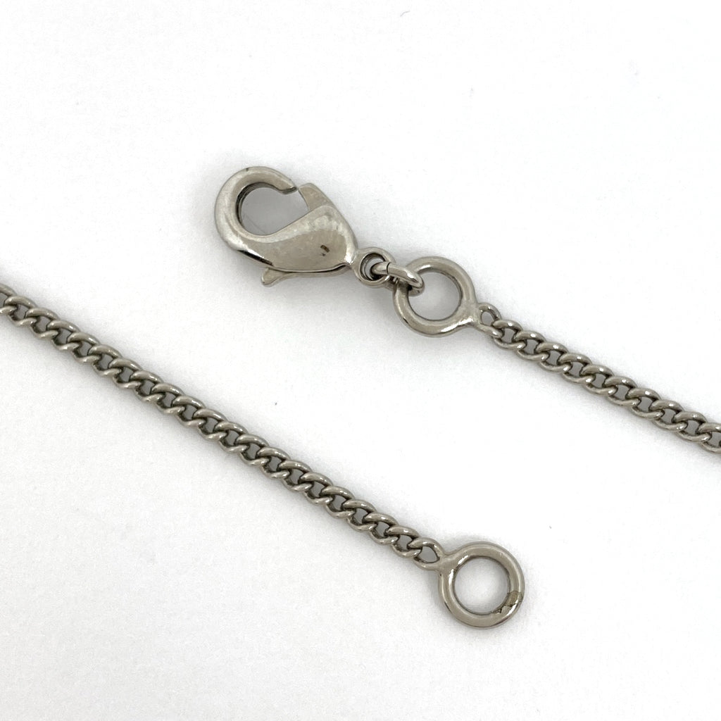 シャネル ココマーク ラインストーン ネックレス CCマーク ネックレス シルバーメッキ シルバー レディース 【中古】bracc
