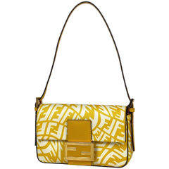 フェンディ ヴァーティゴ バゲット ショルダーバッグ サラ コールマン コラボ ショルダーバッグ コーティングキャンバス イエロー 8BS049 レディース 【中古】brbag