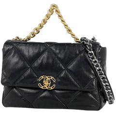 シャネル シャネル 19 ショルダーバッグ チェーン ハンドバッグ ココマーク ショルダーバッグ レザー ブラック レディース 【中古】brbag