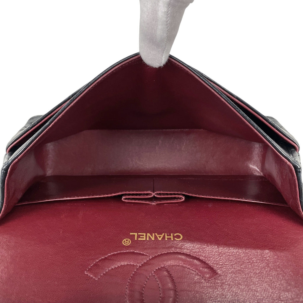 シャネル マトラッセ Wフラップ チェーン ショルダーバッグ ココマーク ショルダーバッグ レザー ブラック A01112 レディース 【中古】brbag