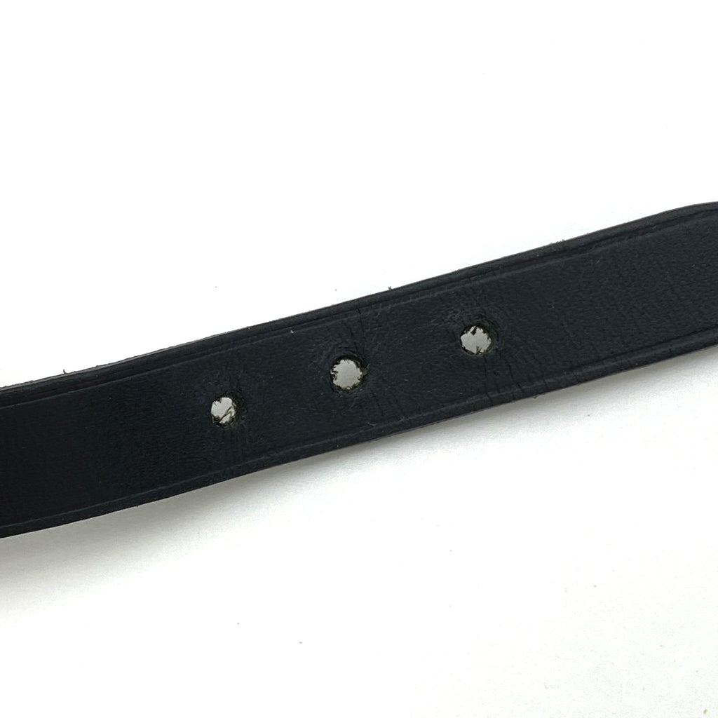 エルメス アピ 2 ブレスレット 腕輪 ブレスレット シルバーメッキ レザー シルバー ブラック レディース 【中古】bracc