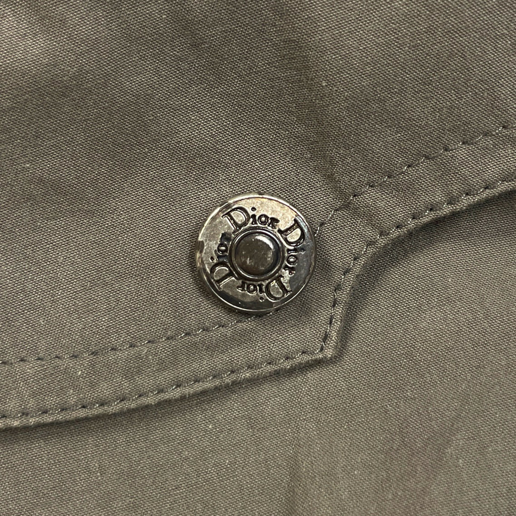 クリスチャンディオール ロゴボタン スカート 編み上げ スカート スカート コットン グレー レディース 【中古】brapp