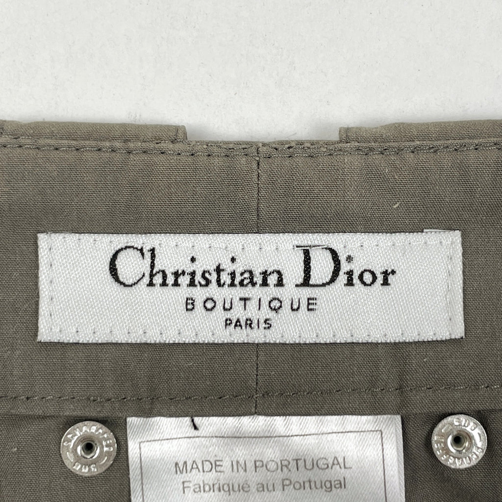 クリスチャンディオール ロゴボタン スカート 編み上げ スカート スカート コットン グレー レディース 【中古】brapp