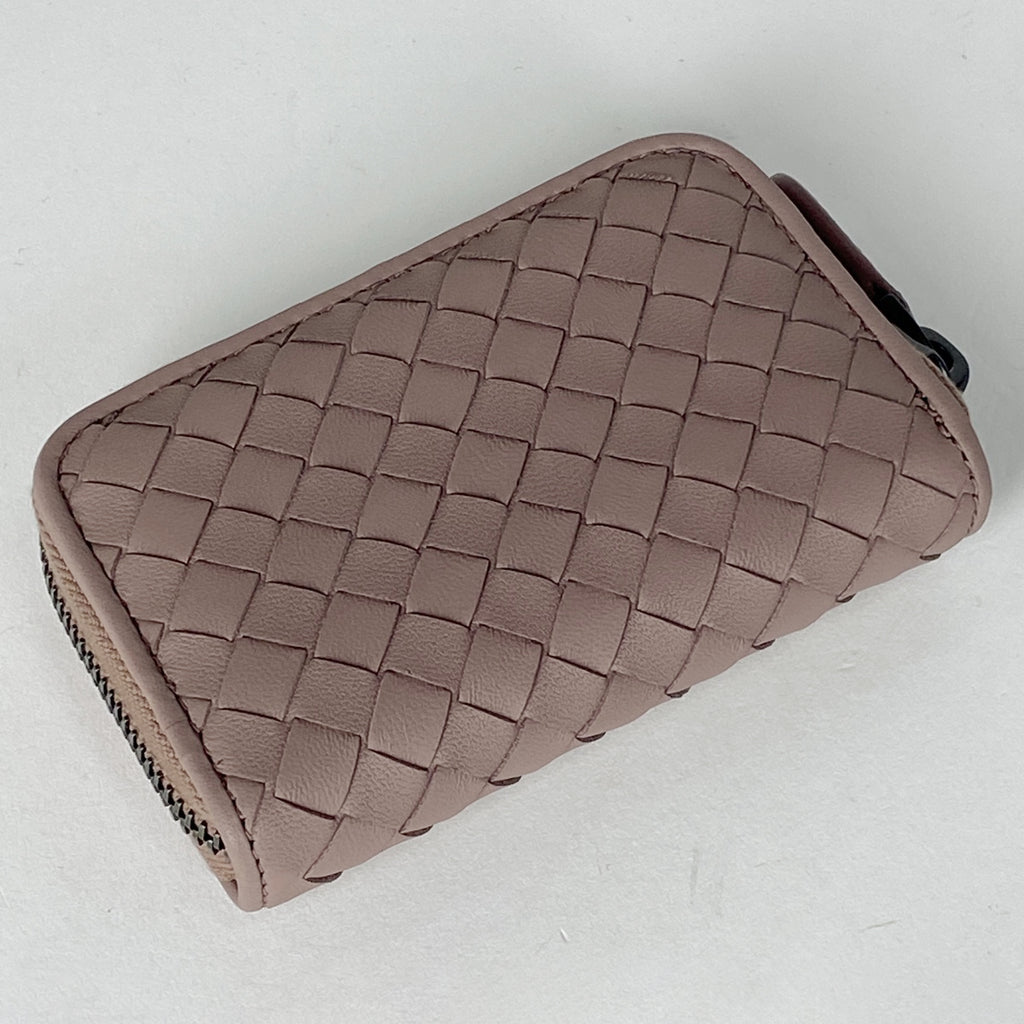 ボッテガヴェネタ イントレチャート コインケース カードケース コインケース レザー ピンクグレー レディース 【中古】brbag