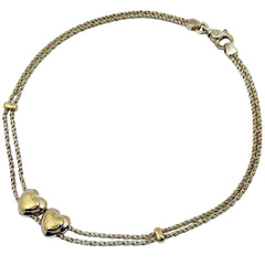 ティファニー ダブルハート ネックレス ツイスト チェーン 2連 ネックレス シルバー925 シルバー レディース ブランドアクセサリー 【中古】bracc