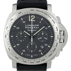 【OH済】【保証書】オフィチーネパネライ ルミノール デイライト PAM00250 腕時計 SS ラバー 自動巻き ブラック メンズ 【中古】wtcbb