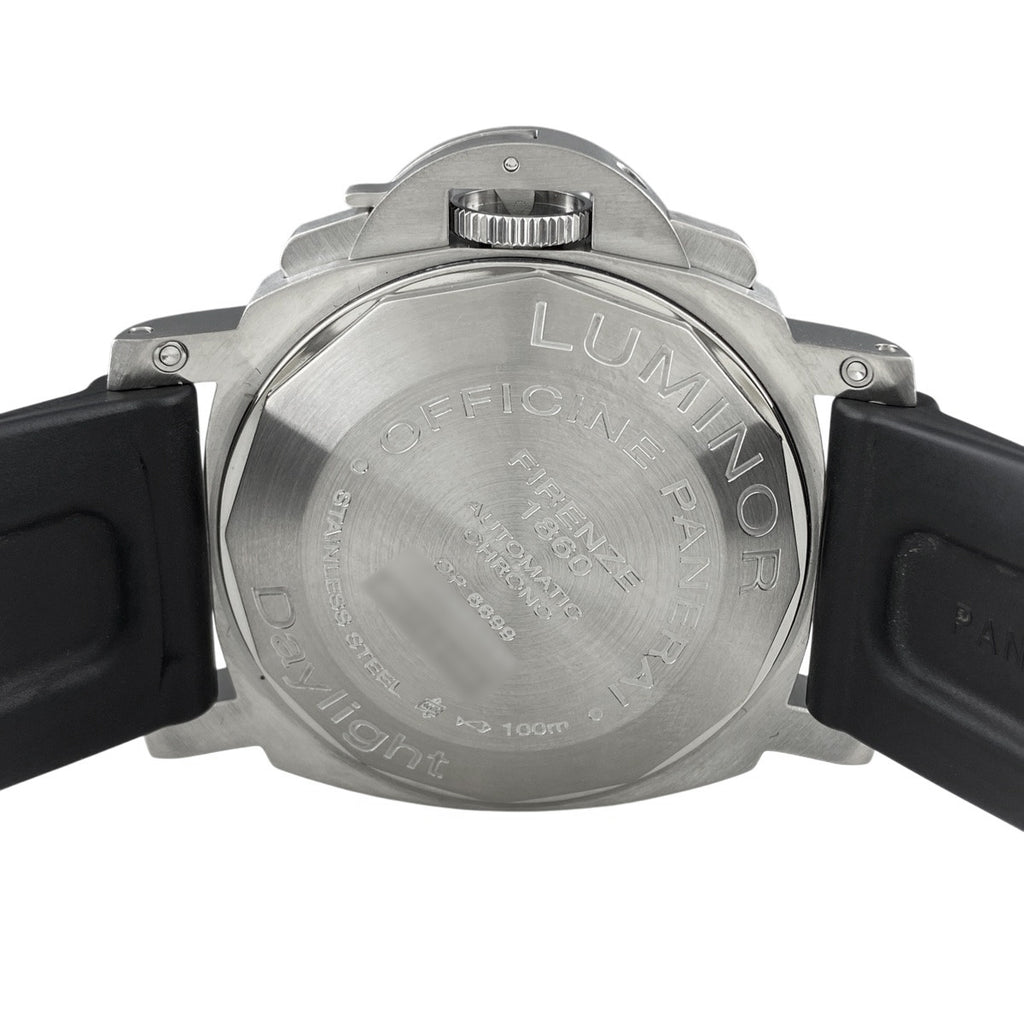 【OH済】【保証書】オフィチーネパネライ ルミノール デイライト PAM00250 腕時計 SS ラバー 自動巻き ブラック メンズ 【中古】wtcbb