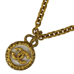 シャネル ココマーク チェーン ネックレス CCマーク ラウンド ネックレス GP ゴールド レディース 【中古】bracc