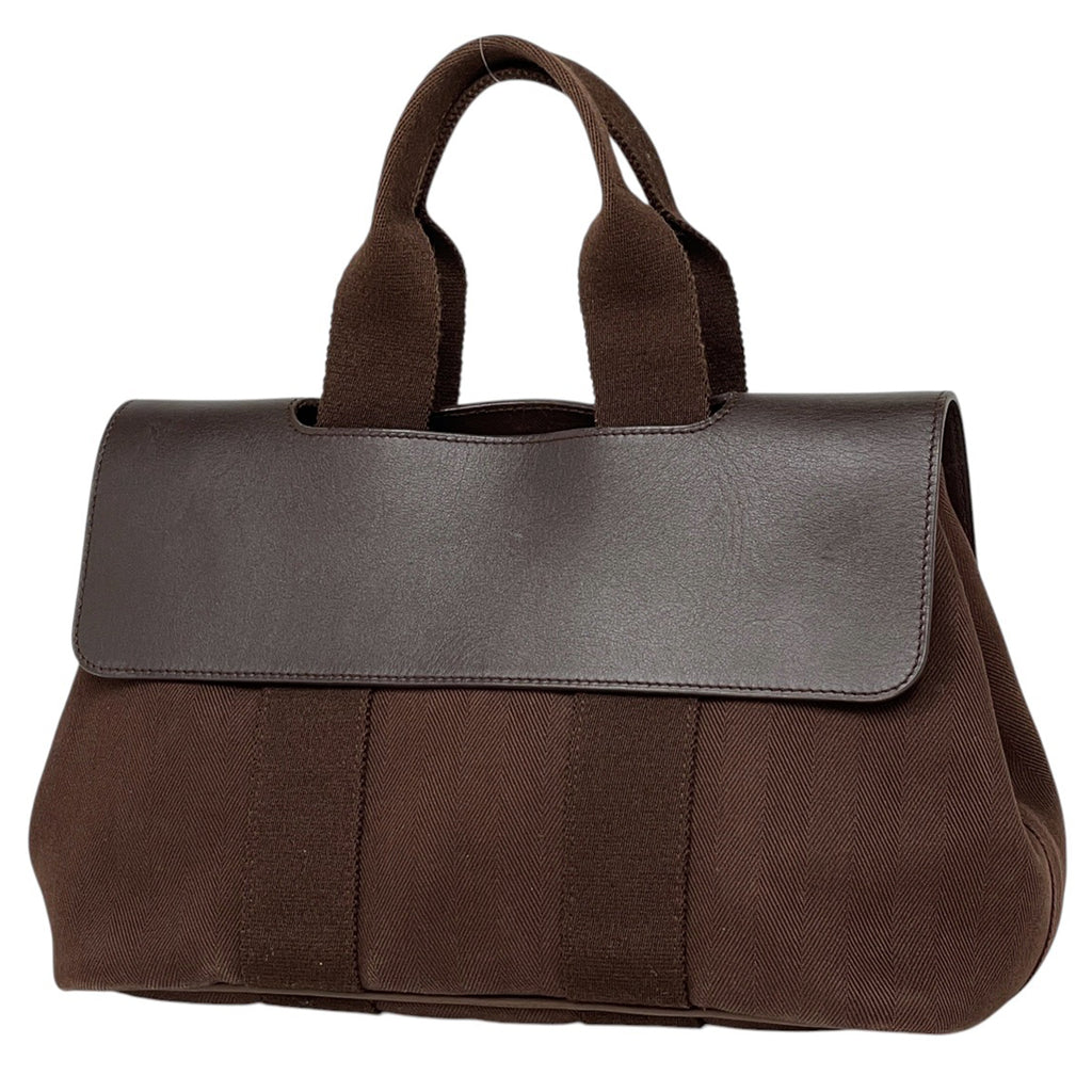 エルメス ヴァルパライソ PM 手提げ トート ハンドバッグ トワルシェブロン ハバナ レディース 【中古】brbag