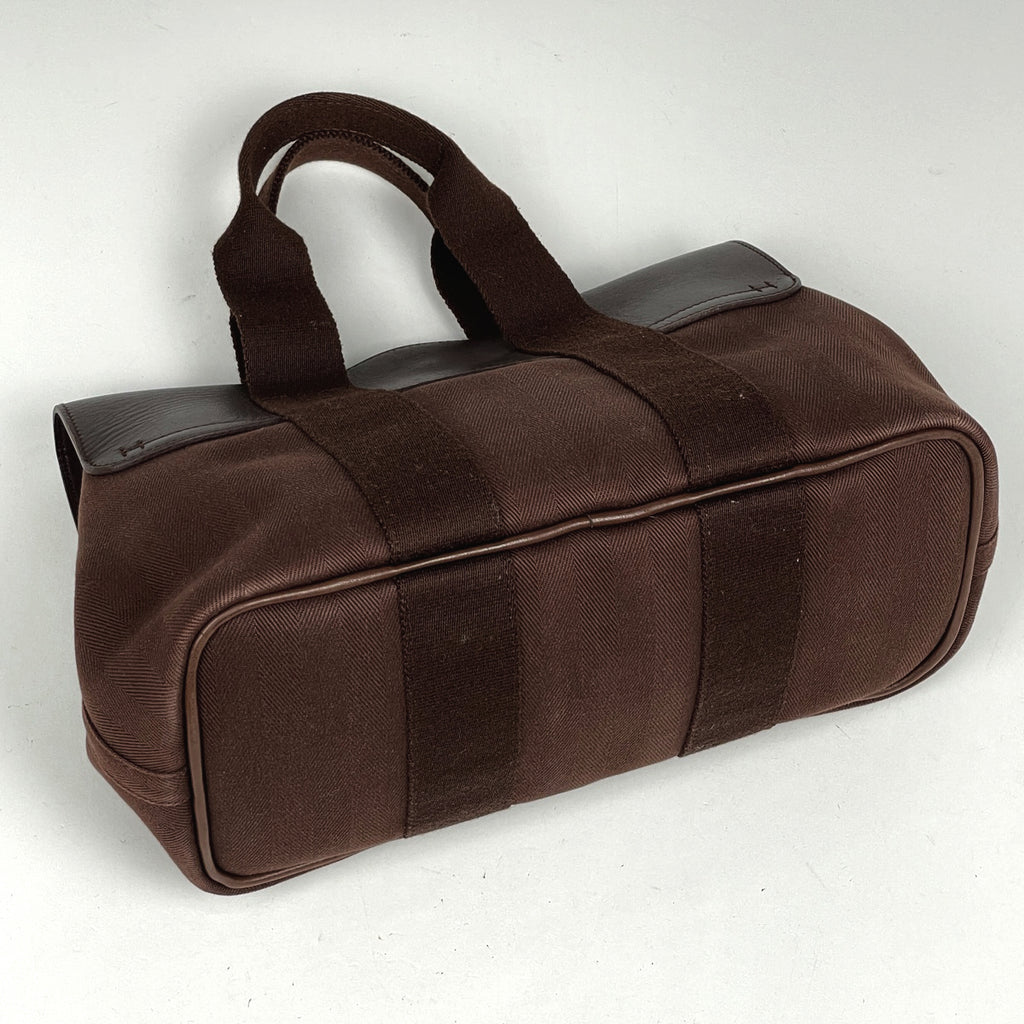 エルメス ヴァルパライソ PM 手提げ トート ハンドバッグ トワルシェブロン ハバナ レディース 【中古】brbag