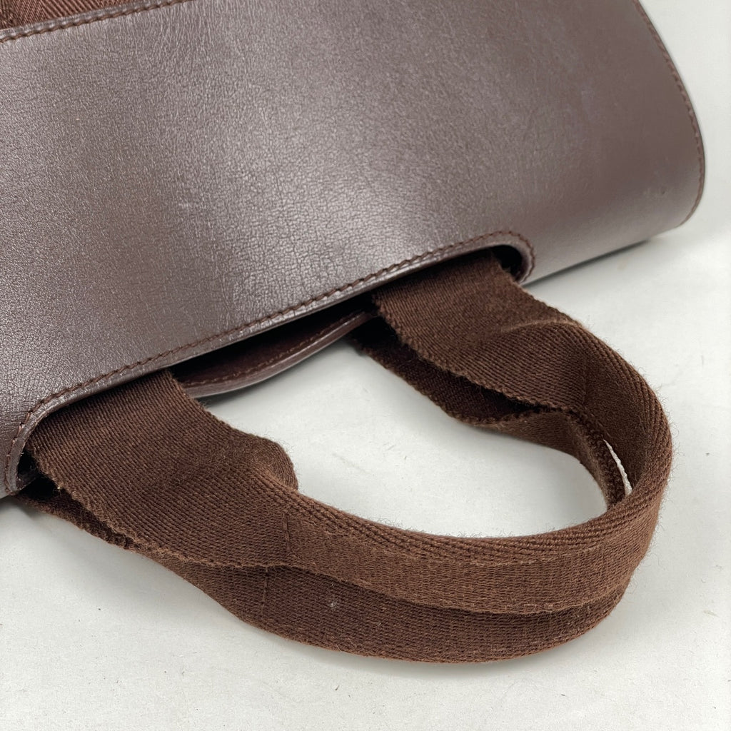 エルメス ヴァルパライソ PM 手提げ トート ハンドバッグ トワルシェブロン ハバナ レディース 【中古】brbag