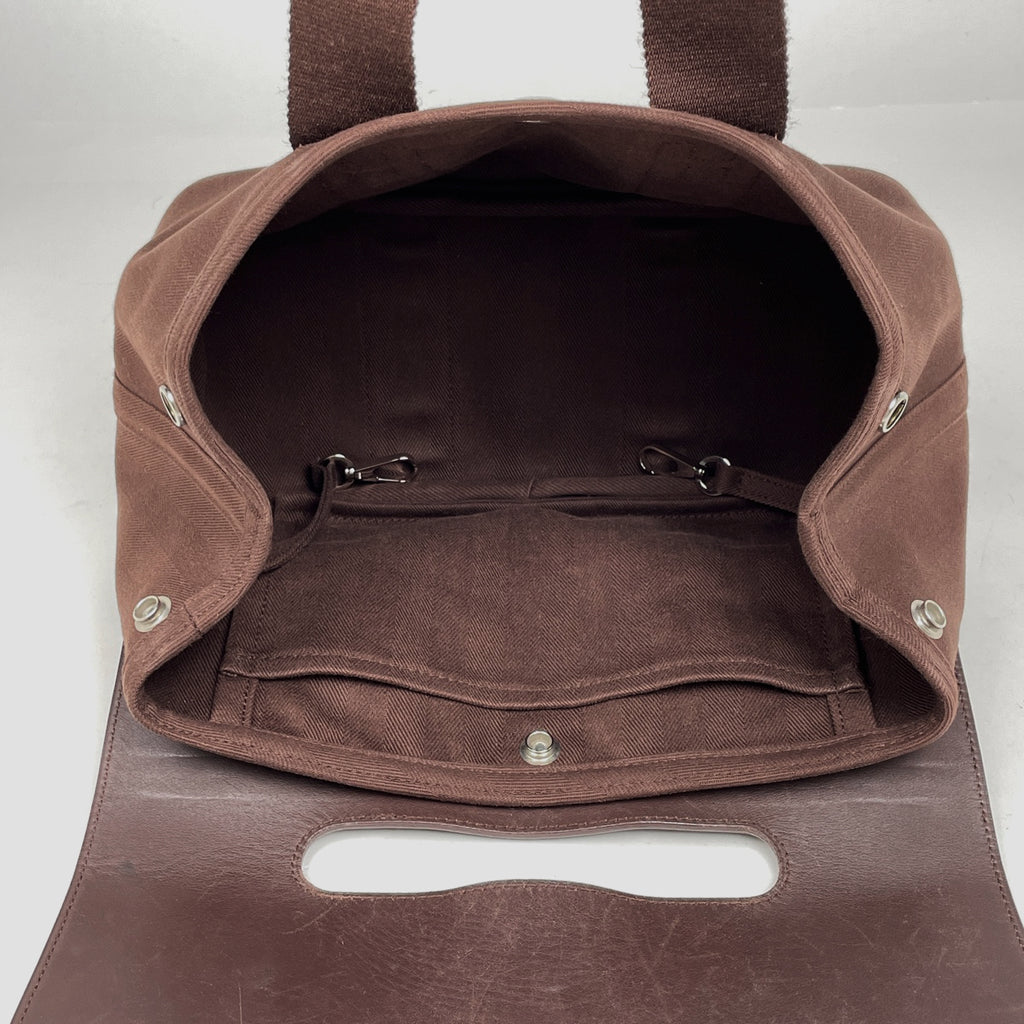 エルメス ヴァルパライソ PM 手提げ トート ハンドバッグ トワルシェブロン ハバナ レディース 【中古】brbag