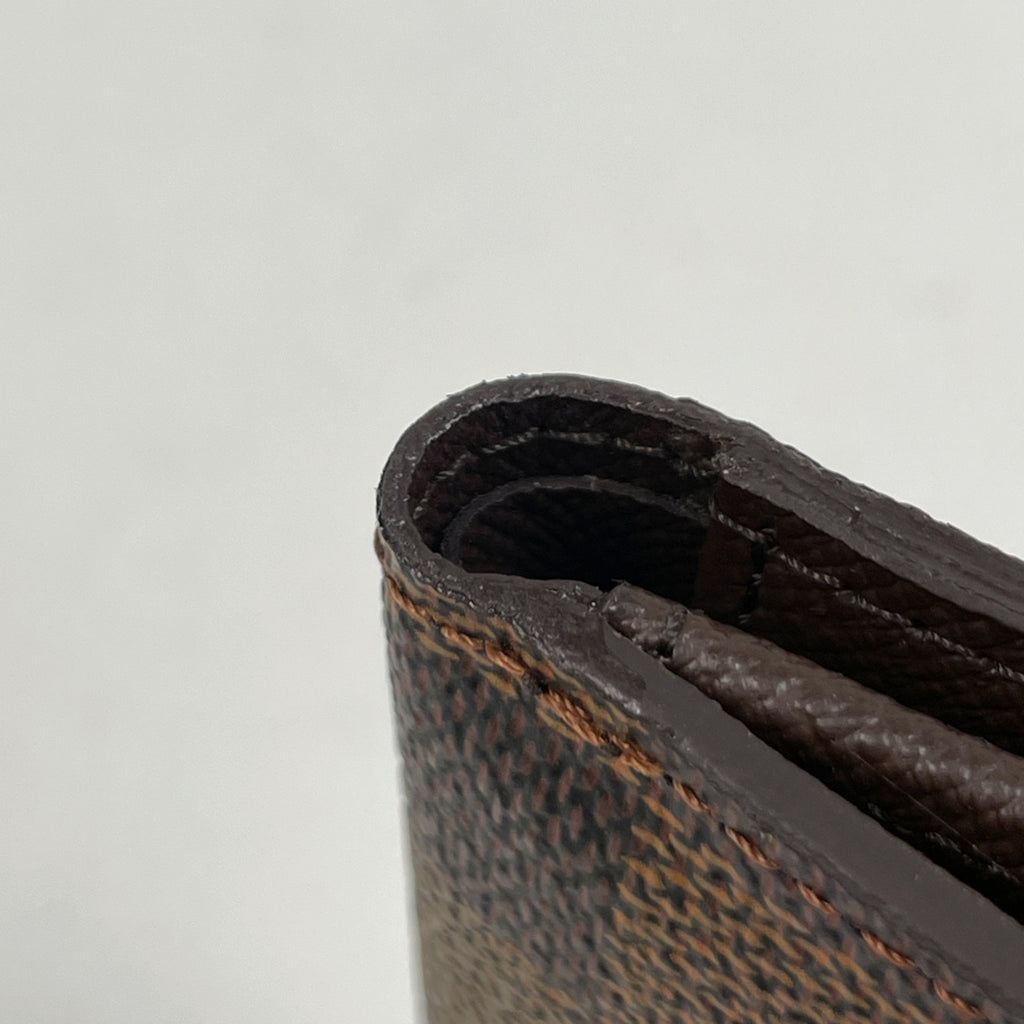 ルイ・ヴィトン ポルトモネ ビエ カルト クレディ Wホック 三つ折り財布 ダミエ ブラウン N61652 レディース 【中古】brbag