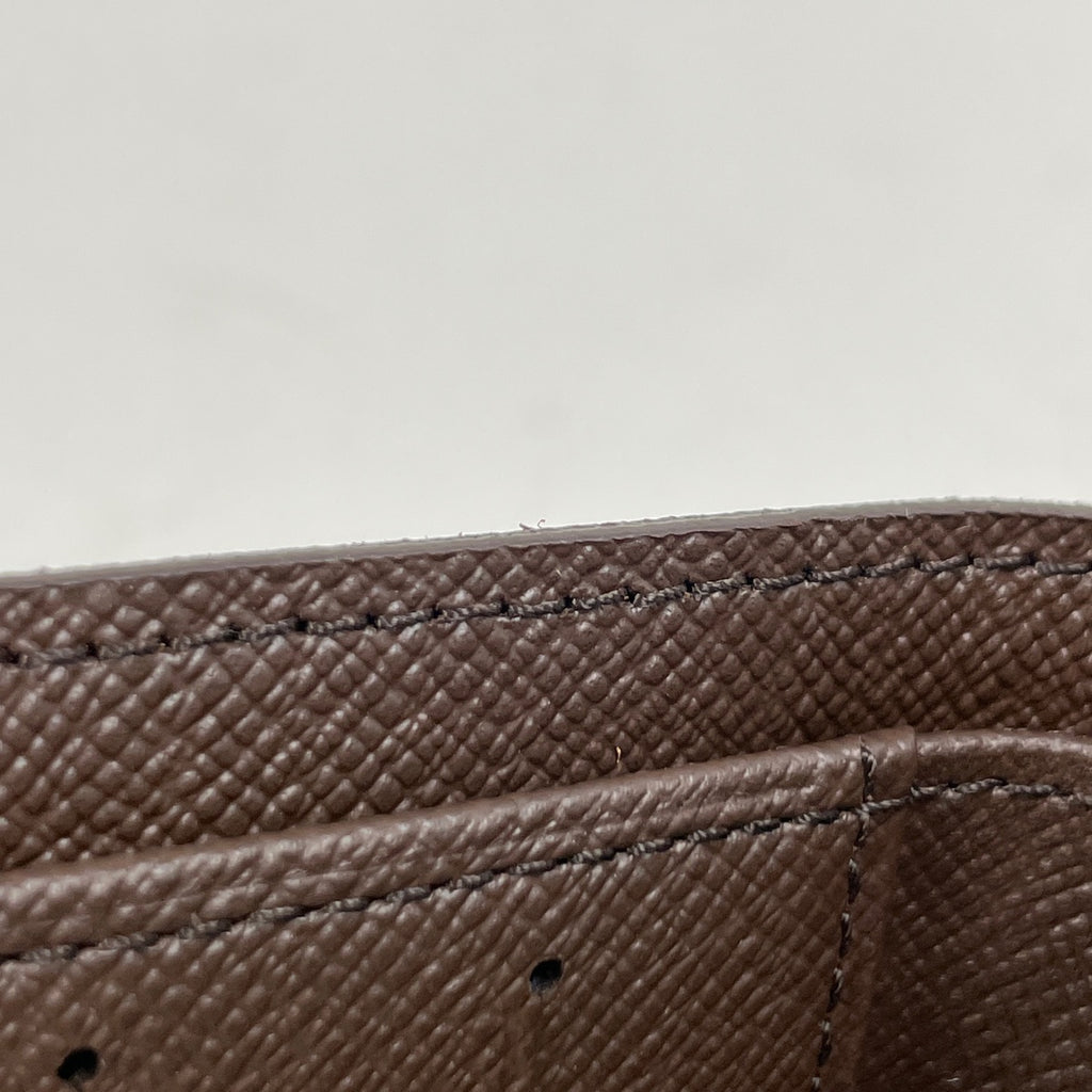 ルイ・ヴィトン ポルトモネ ビエ カルト クレディ Wホック 三つ折り財布 ダミエ ブラウン N61652 レディース 【中古】brbag