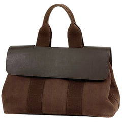 エルメス ヴァルパライソ PM 手提げ トート ハンドバッグ トワルシェブロン ブラウン レディース 【中古】brbag