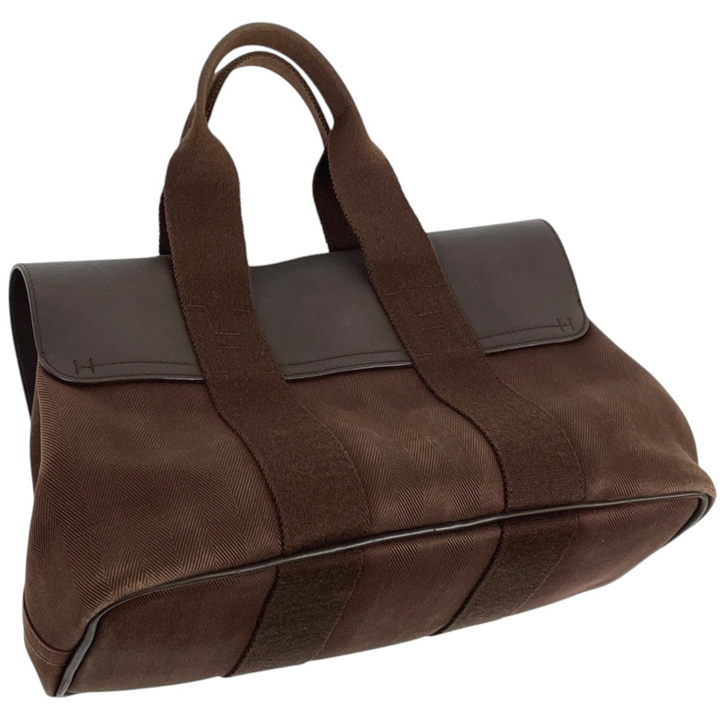 エルメス ヴァルパライソ PM 手提げ トート ハンドバッグ トワルシェブロン ブラウン レディース 【中古】brbag