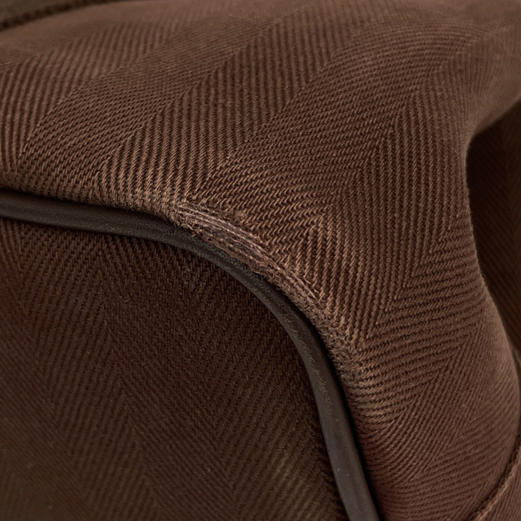 エルメス ヴァルパライソ PM 手提げ トート ハンドバッグ トワルシェブロン ブラウン レディース 【中古】brbag