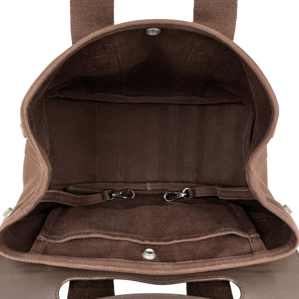 エルメス ヴァルパライソ PM 手提げ トート ハンドバッグ トワルシェブロン ブラウン レディース 【中古】brbag