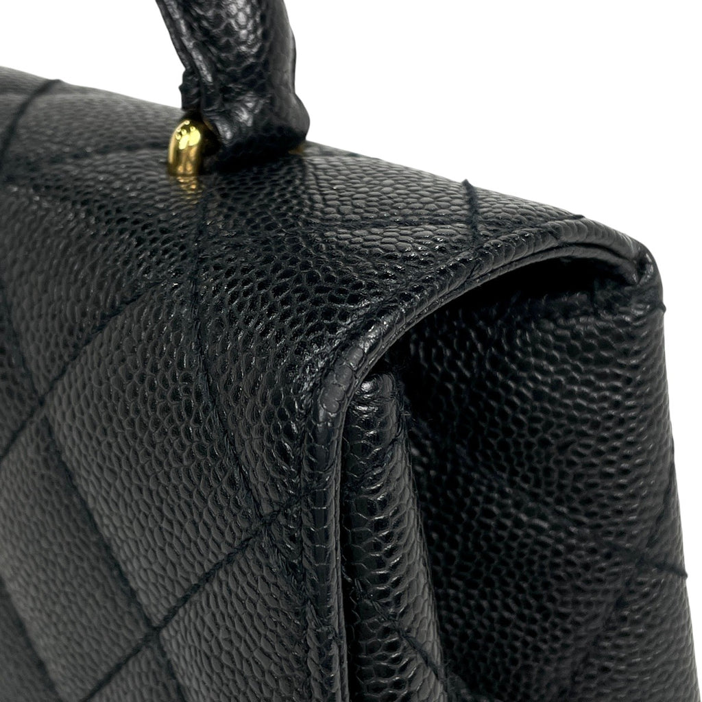 シャネル ココマーク ハンドバッグ マトラッセ ハンドバッグ キャビアスキン ブラック レディース 【中古】brbag