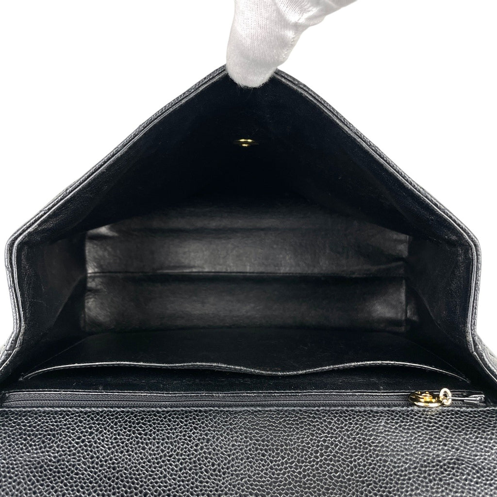シャネル ココマーク ハンドバッグ マトラッセ ハンドバッグ キャビアスキン ブラック レディース 【中古】brbag