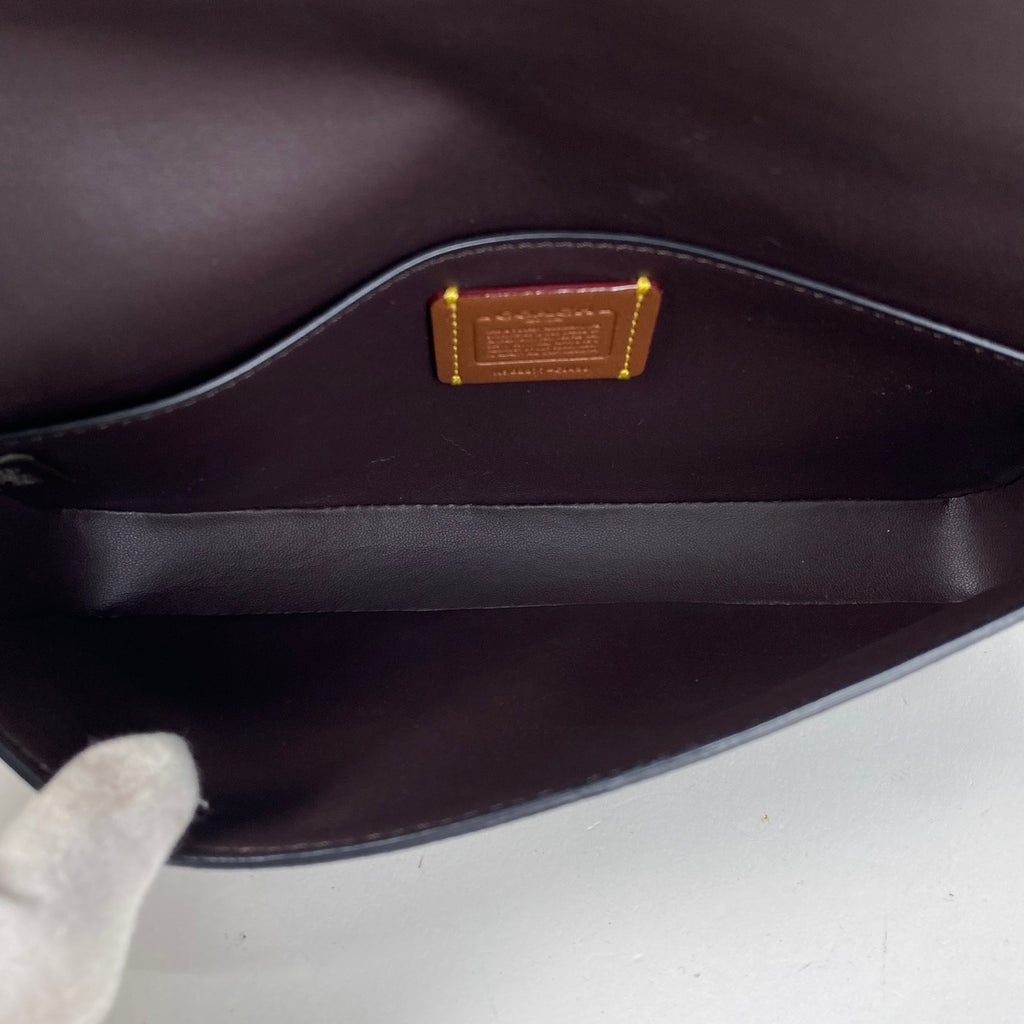 コーチ ウィン クロスボディ 2WAY クラッチバッグ ショルダーバッグ レザー ブラック C8439 レディース 【中古】brbag