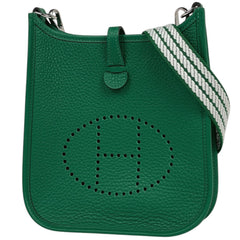 エルメス エヴリン TPM アマゾン ポシェット ミニ パンチング ショルダーバッグ トリヨンクレマンス ヴェールヴェルティゴ W レディース 【中古】brbag