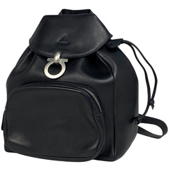 サルヴァトーレフェラガモ ガンチーニ リュックサック バックパック デイパック リュック レザー ブラック 216699 レディース 【中古】brbag