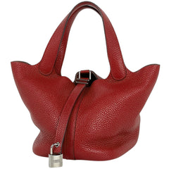 エルメス ピコタンロック PM ミニバッグ ハンドバッグ トリヨンクレマンス ルージュカザック A レディース 【中古】brbag