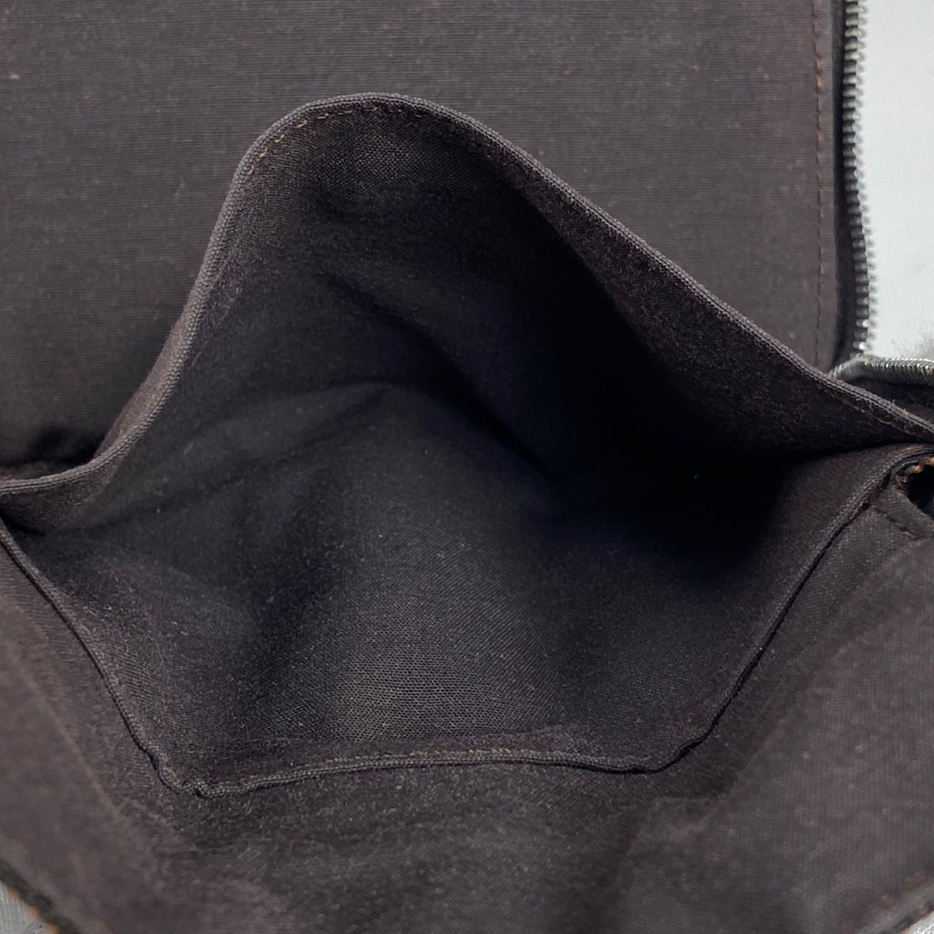エルメス パース PM エールライン 二つ折り財布 ナイロンキャンバス ブラウン レディース 【中古】 brbag