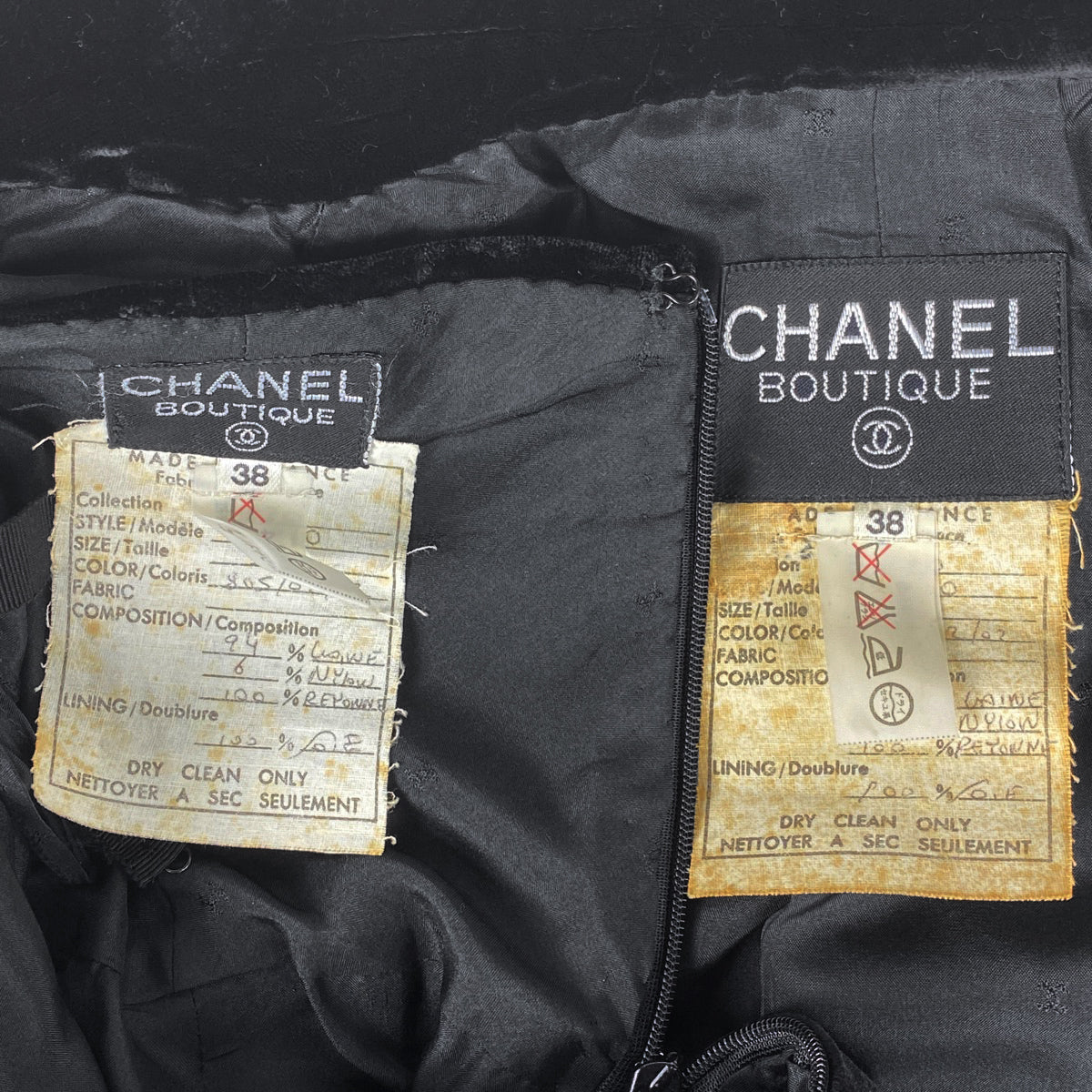 バイセル公式】シャネル セットアップ ベロア クローバーボタン スーツ