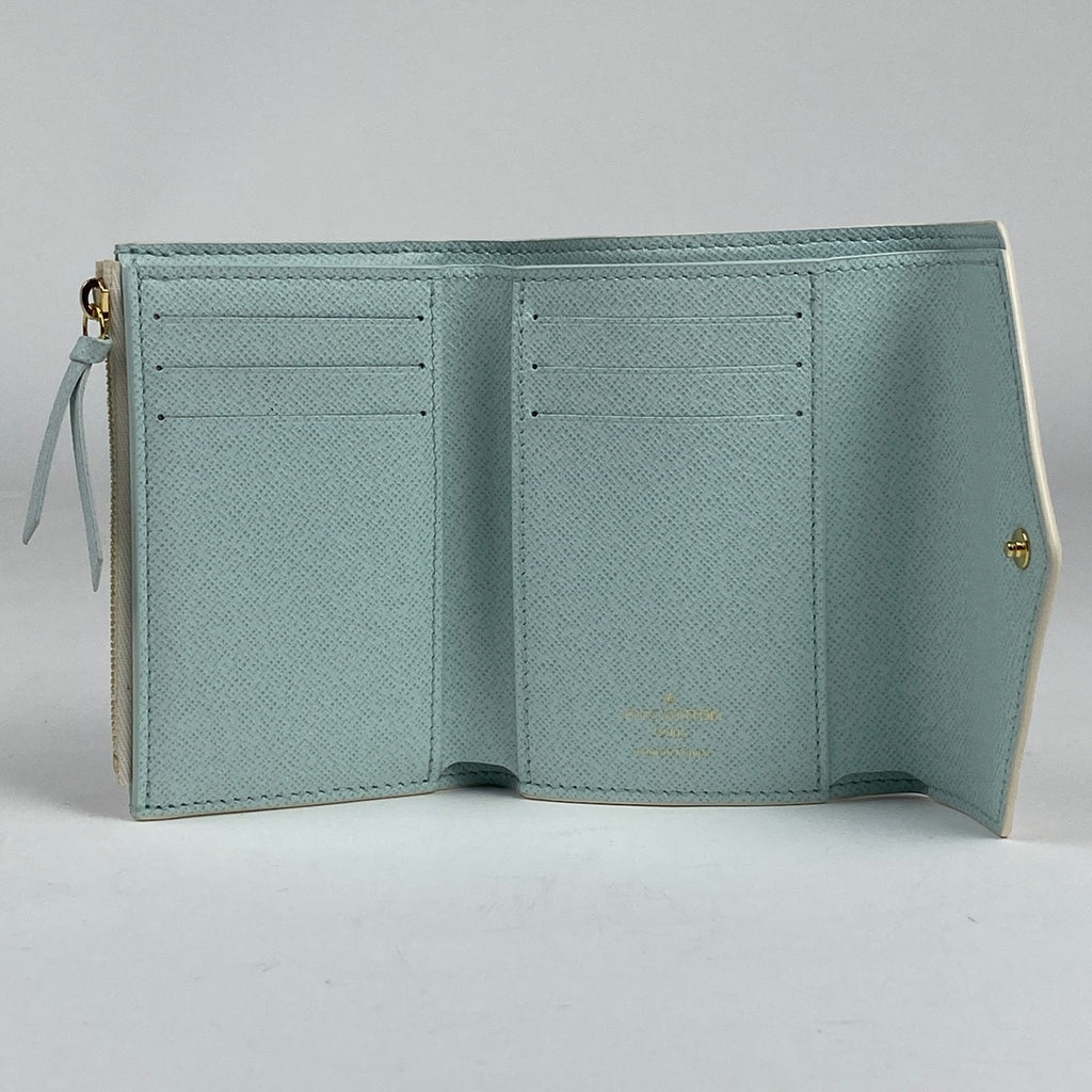 ルイ・ヴィトン 財布 ポルトフォイユ ヴィクトリーヌ ダミエリシャス 三つ折り財布 ダミエ ピスタチオグリーン N40750 レディース 中古 brbag