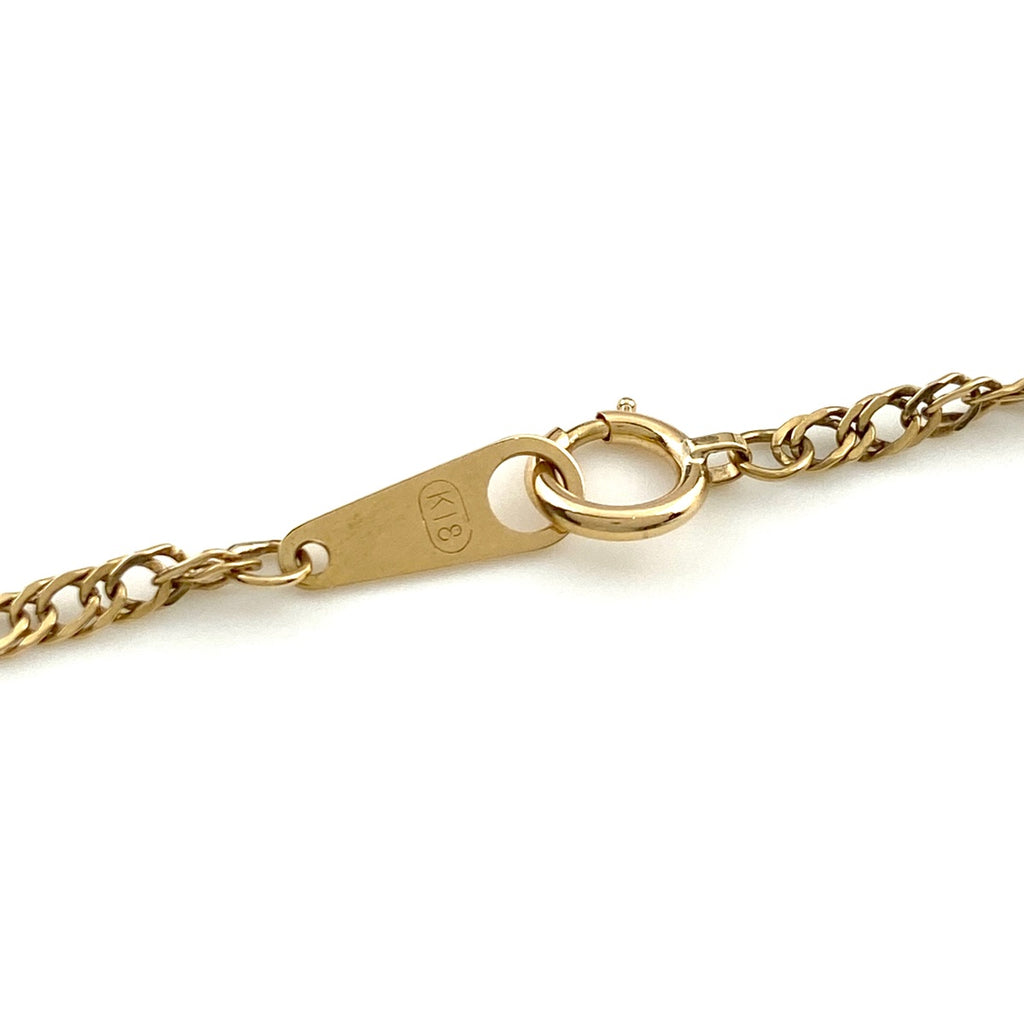 メレダイヤ デザインネックレス YG イエローゴールド ペンダント ネックレス K18 750 ダイヤモンド レディース 【中古】 
 ラッピング可
