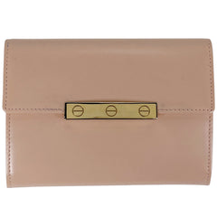 カルティエ ラブコレクション 二つ折り 財布 札入れ 小銭入れ 二つ折り財布 レザー ピンク レディース 【中古】 brbag