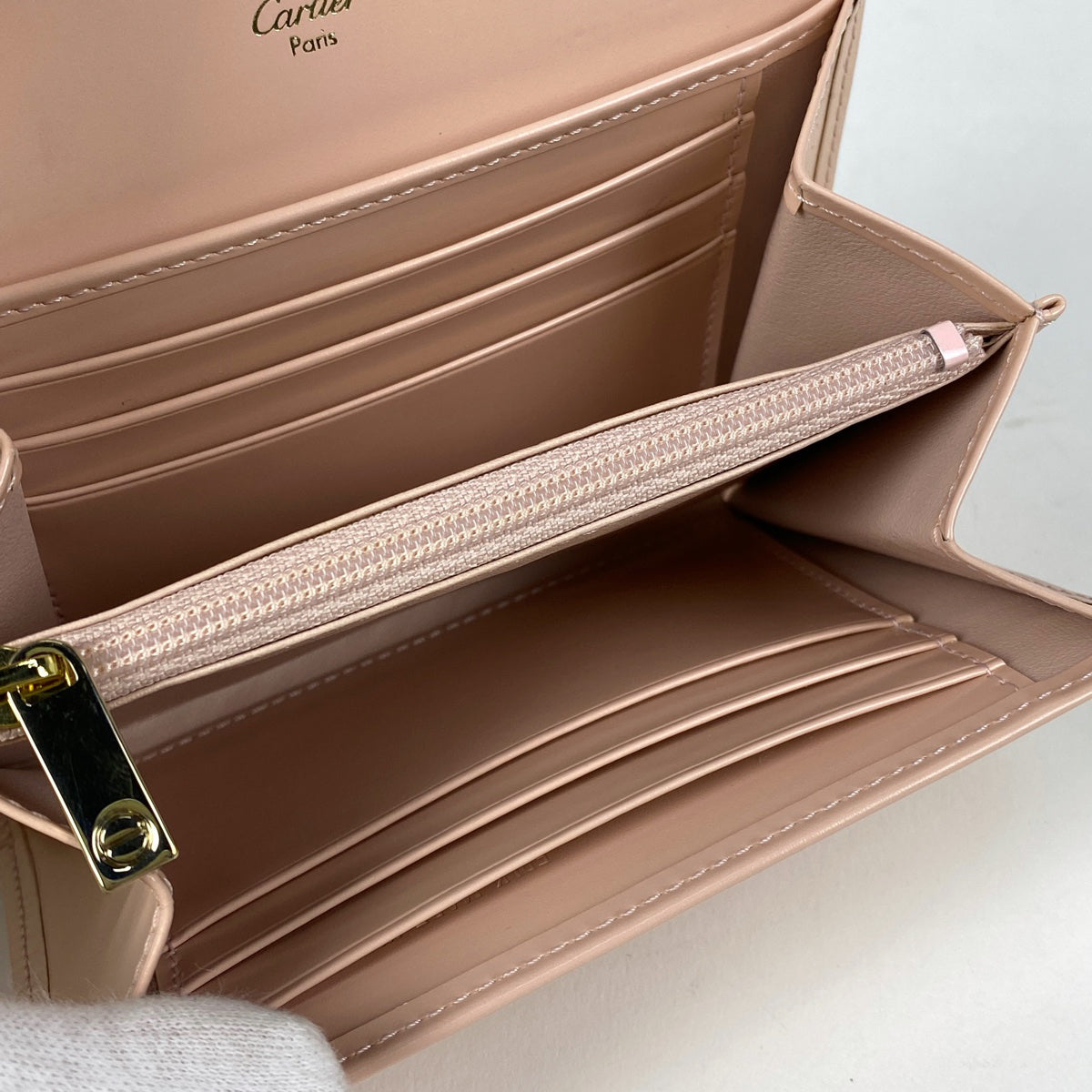 カルティエ ラブコレクション レザー三つ折り財布 Cartier カルティエ 三つ折り財布 レザー 財布 ラブコレクション