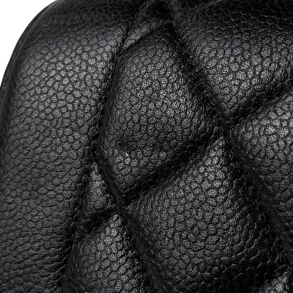 【在庫一掃】 シャネル ダイアナ マトラッセ シングルフラップ チェーン ショルダーバッグ ココマーク ショルダーバッグ キャビアスキン ブラック A01165 レディース 【中古】 brbag